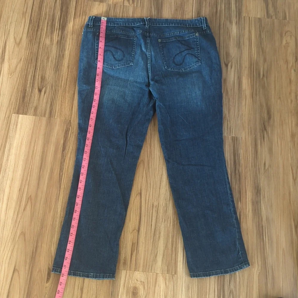 Simply Vera Dark Wash Straight Jeans, US 14 - Picture 5 of 5